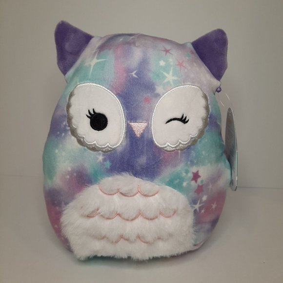 Squishmallow Solina Winking Owl 8" Tie Dye Purple Plush Stuffed Animal Toy NEW - Picture 1 of 9